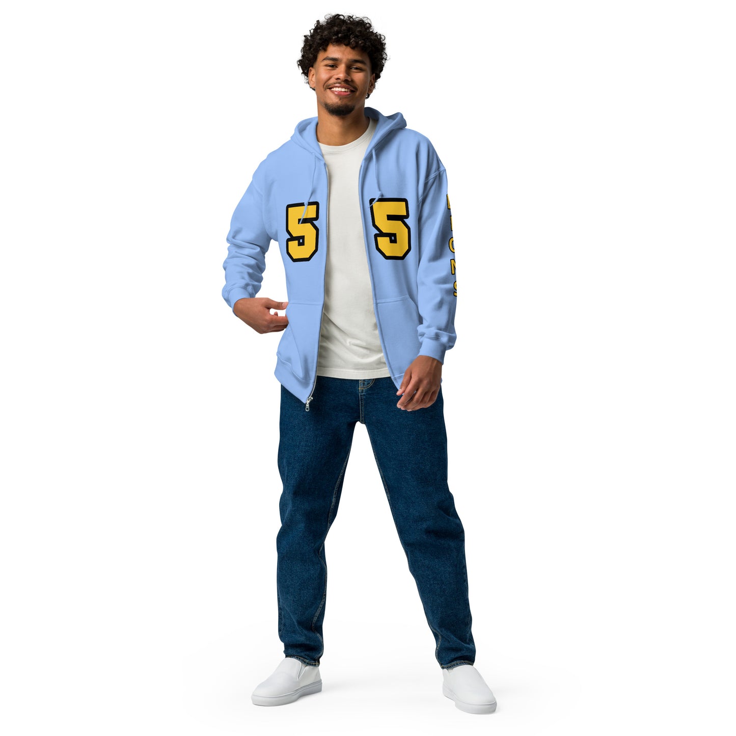 Customizable-EMAIL ME- Faux Football Jersey Unisex heavy blend zip hoodie ilmt