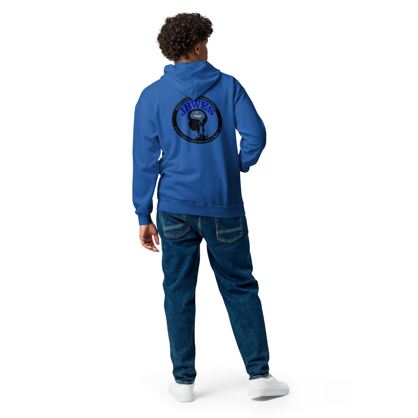 JBWES Digital logo front and back Unisex heavy blend zip hoodie