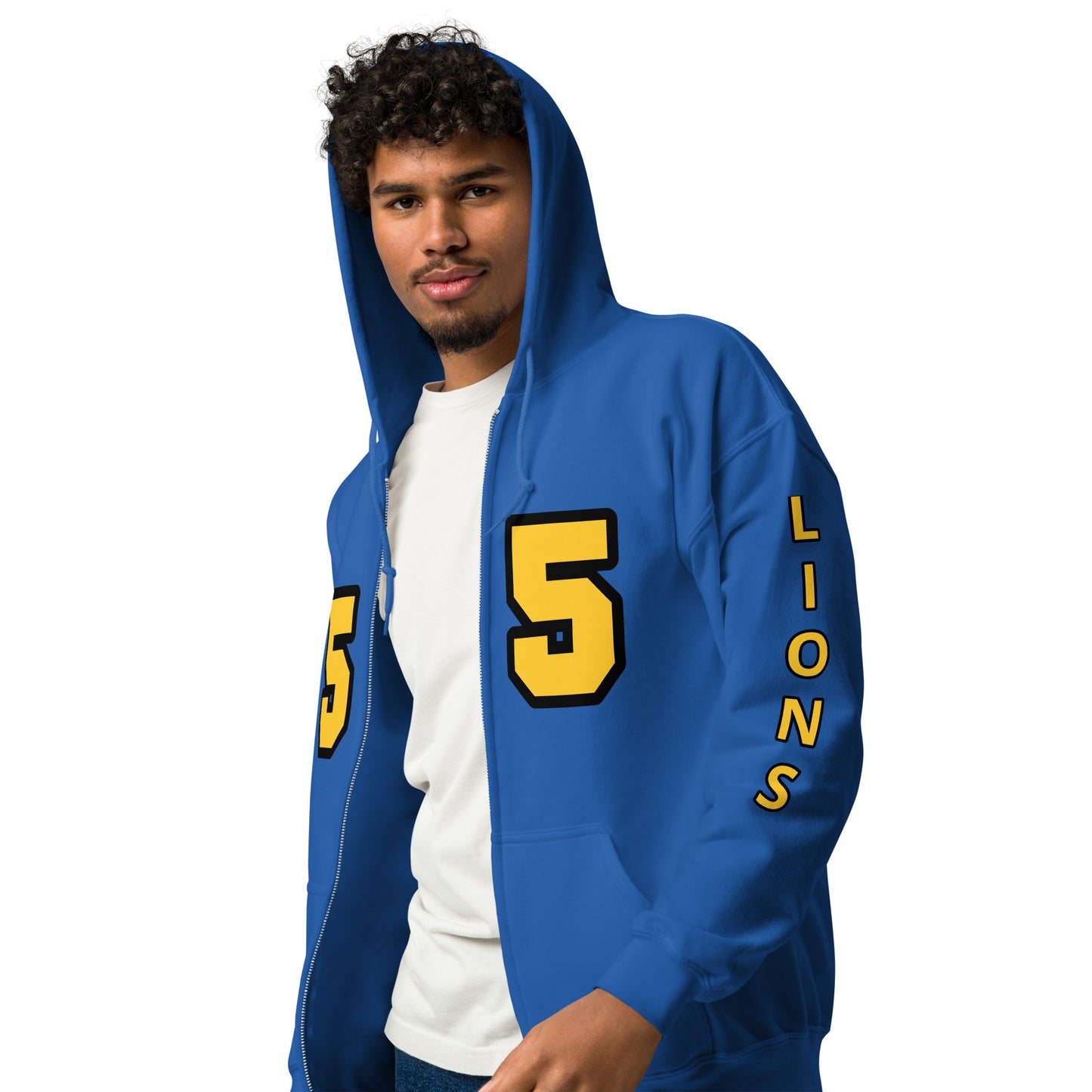 Customizable-EMAIL ME- Faux Football Jersey Unisex heavy blend zip hoodie ilmt