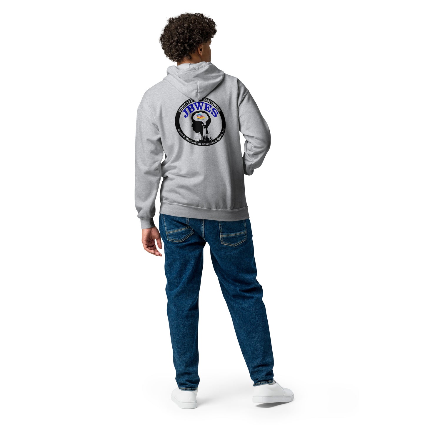 JBWES Digital logo front and back Unisex heavy blend zip hoodie