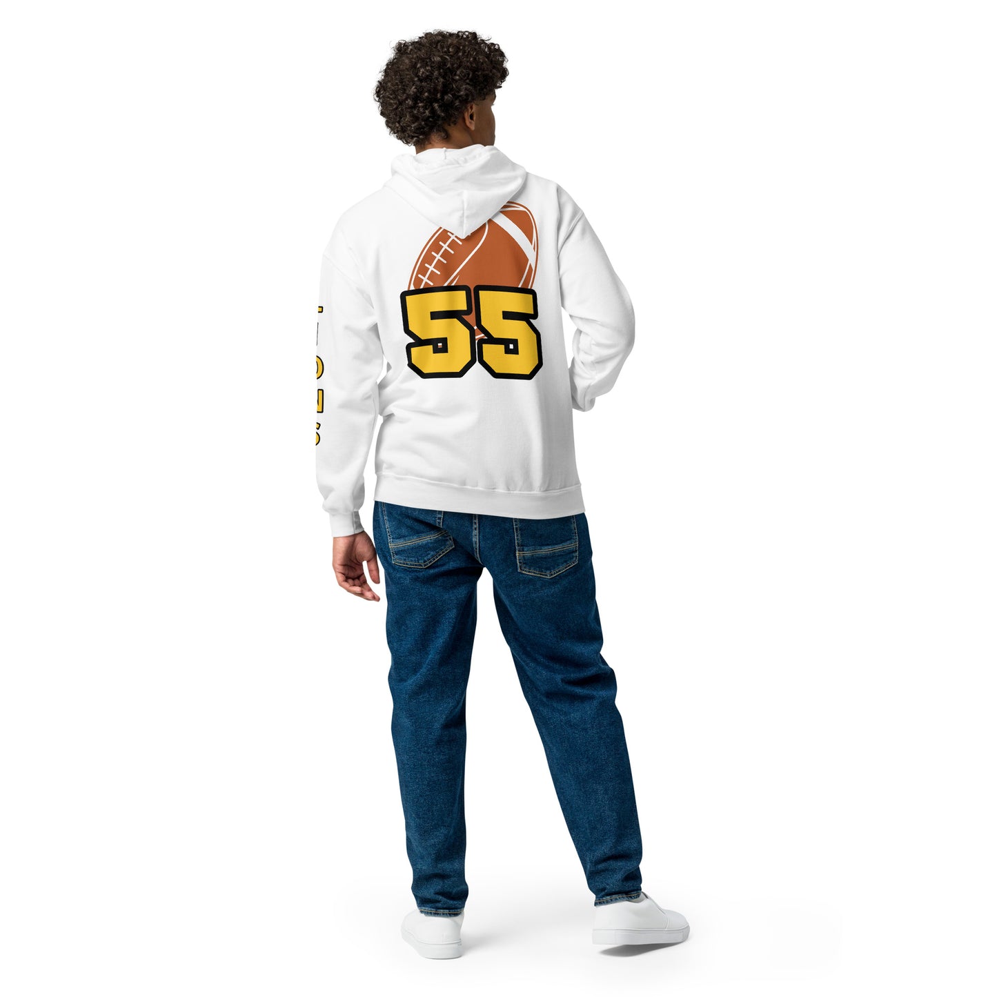 Customizable-EMAIL ME- Faux Football Jersey Unisex heavy blend zip hoodie ilmt