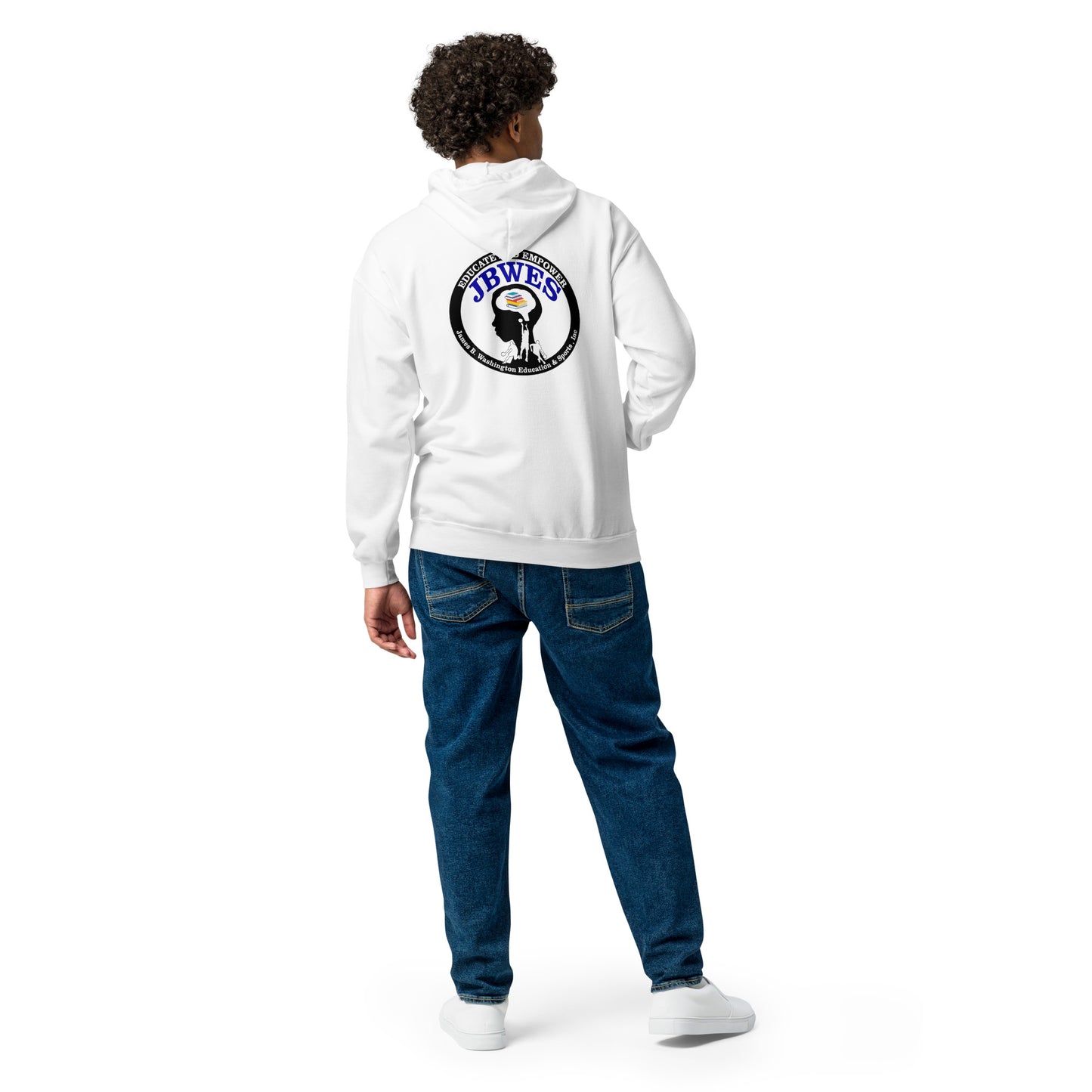 JBWES Digital logo front and back Unisex heavy blend zip hoodie