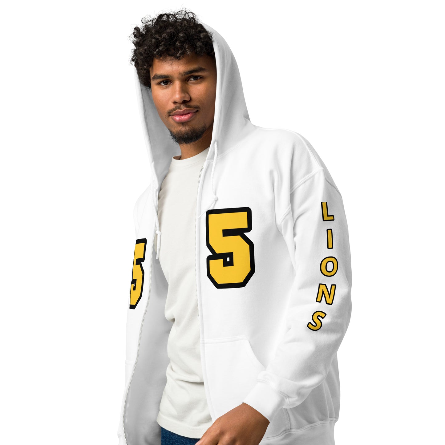 Customizable-EMAIL ME- Faux Football Jersey Unisex heavy blend zip hoodie ilmt