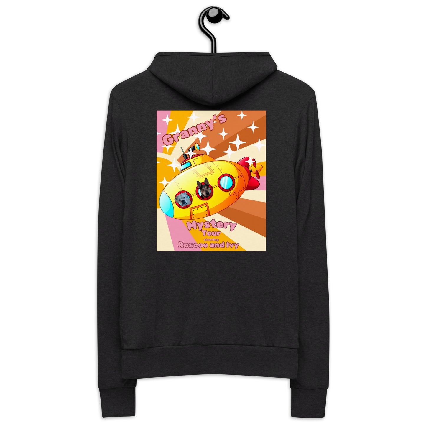 Granny's Tour with Roscoe and Ivy Lightweight Unisex zip hoodie