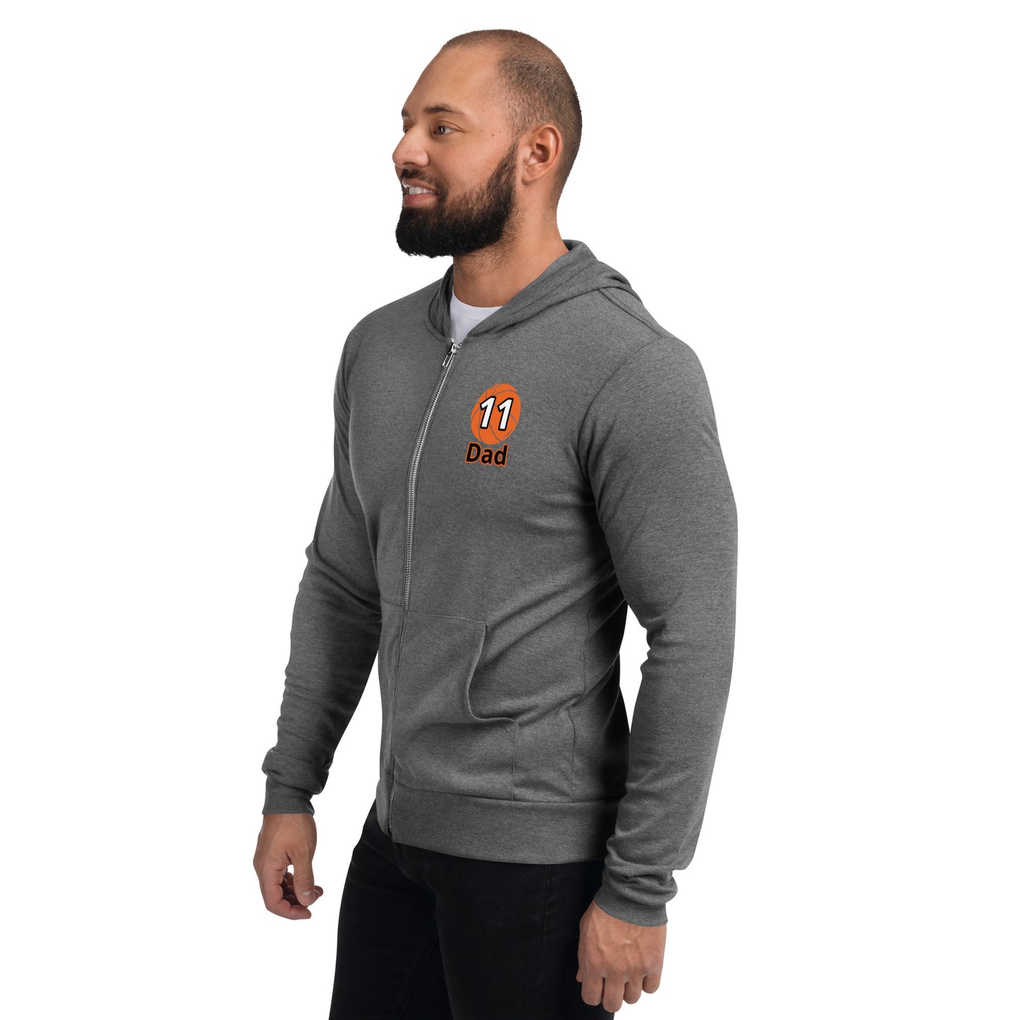 Basketball Dad-PERSONALIZED_PLEASE EMAIL ME DETAILS- Lightweight Unisex zip hoodie ilmt