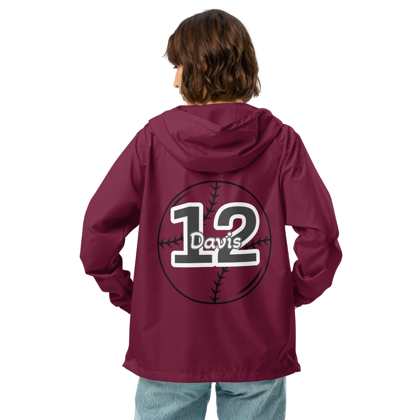 Baseball Player -EMAIL ME PRIOR TO ORDERING-Unisex lightweight zip up windbreaker ilmt