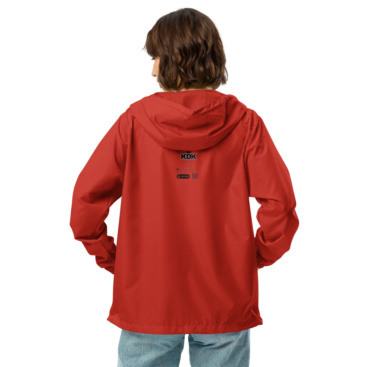 KDK Designs Unisex lightweight zip up windbreaker