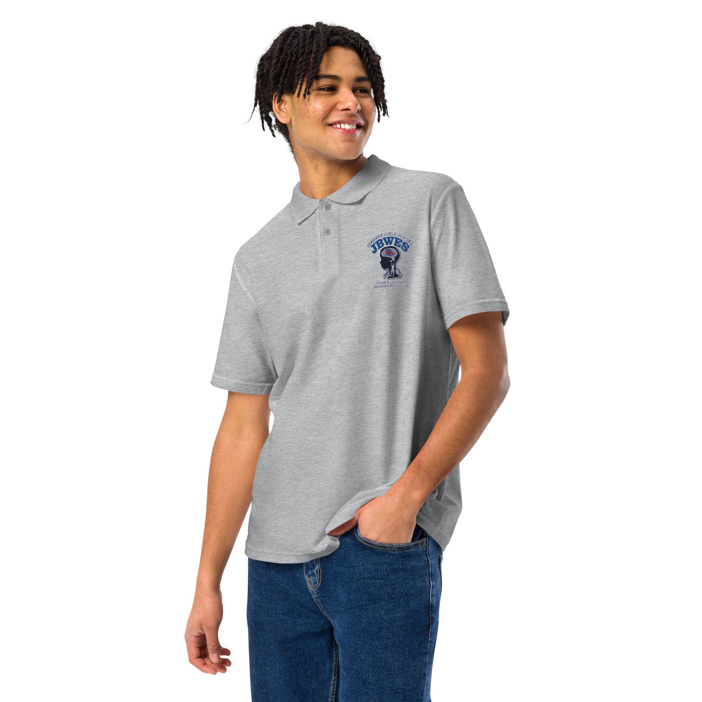 JBWES Embroidered Unisex pique polo shirt