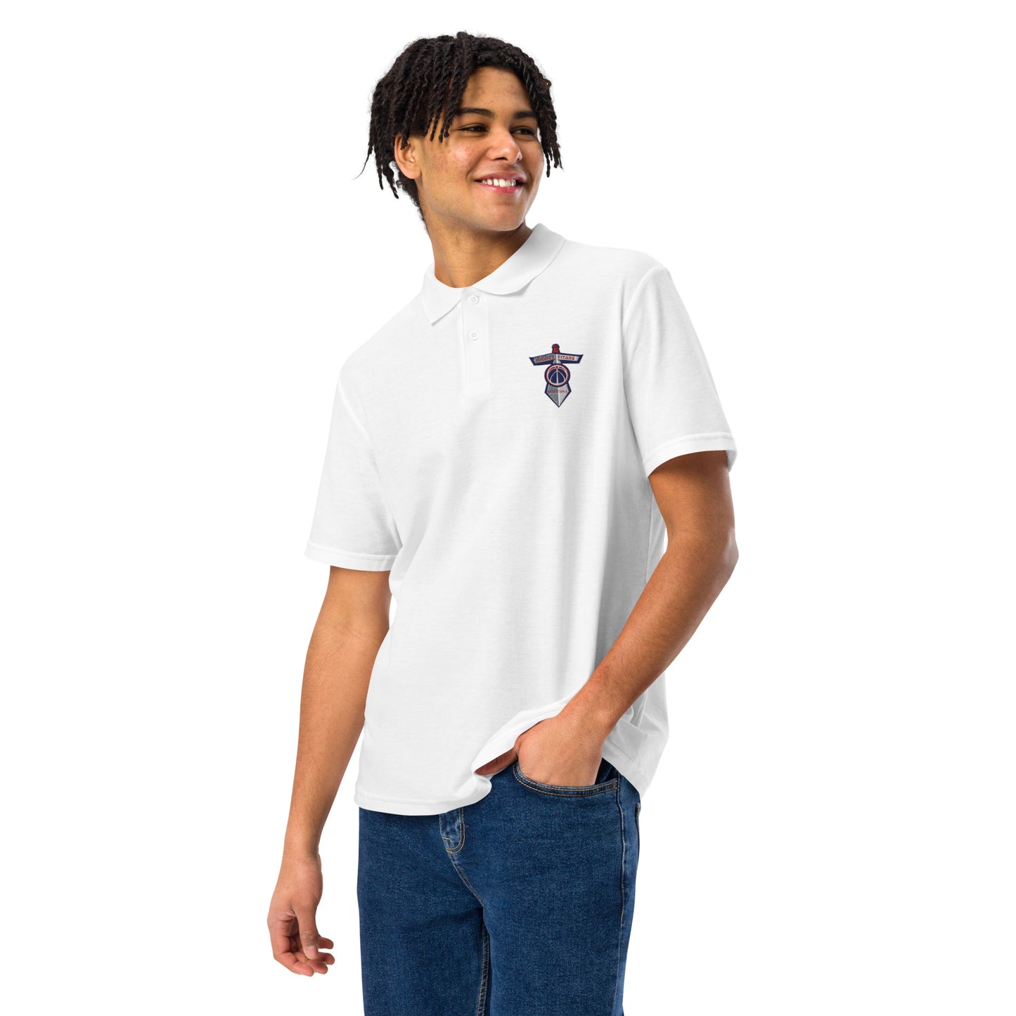 Titan's emb Unisex pique polo shirt