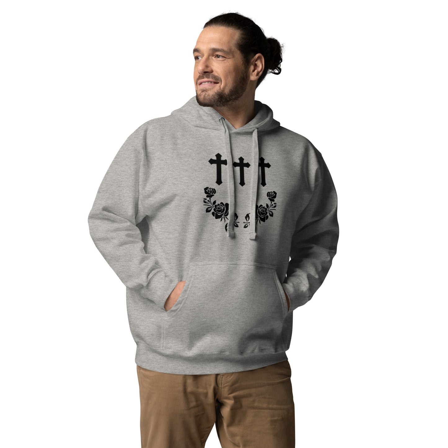 Cross and Rose Unisex Hoodie Davis Collection