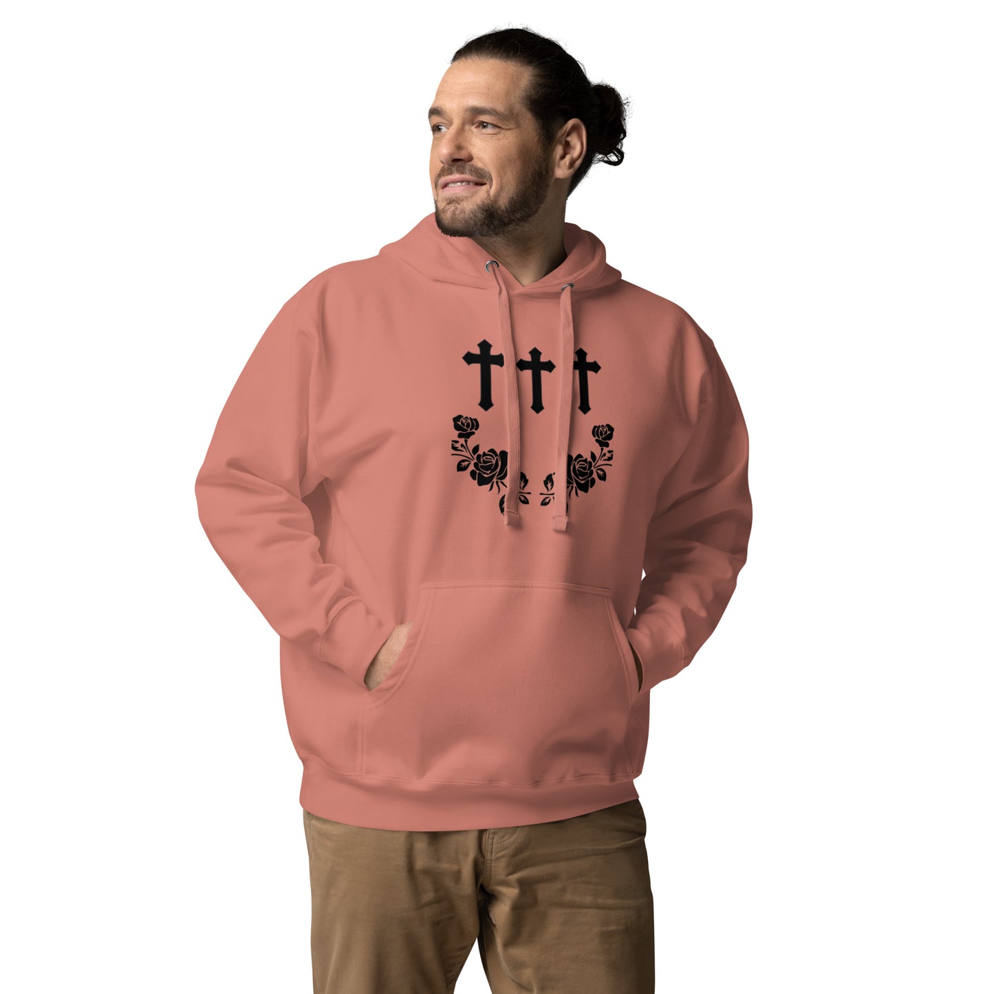 Cross and Rose Unisex Hoodie Davis Collection