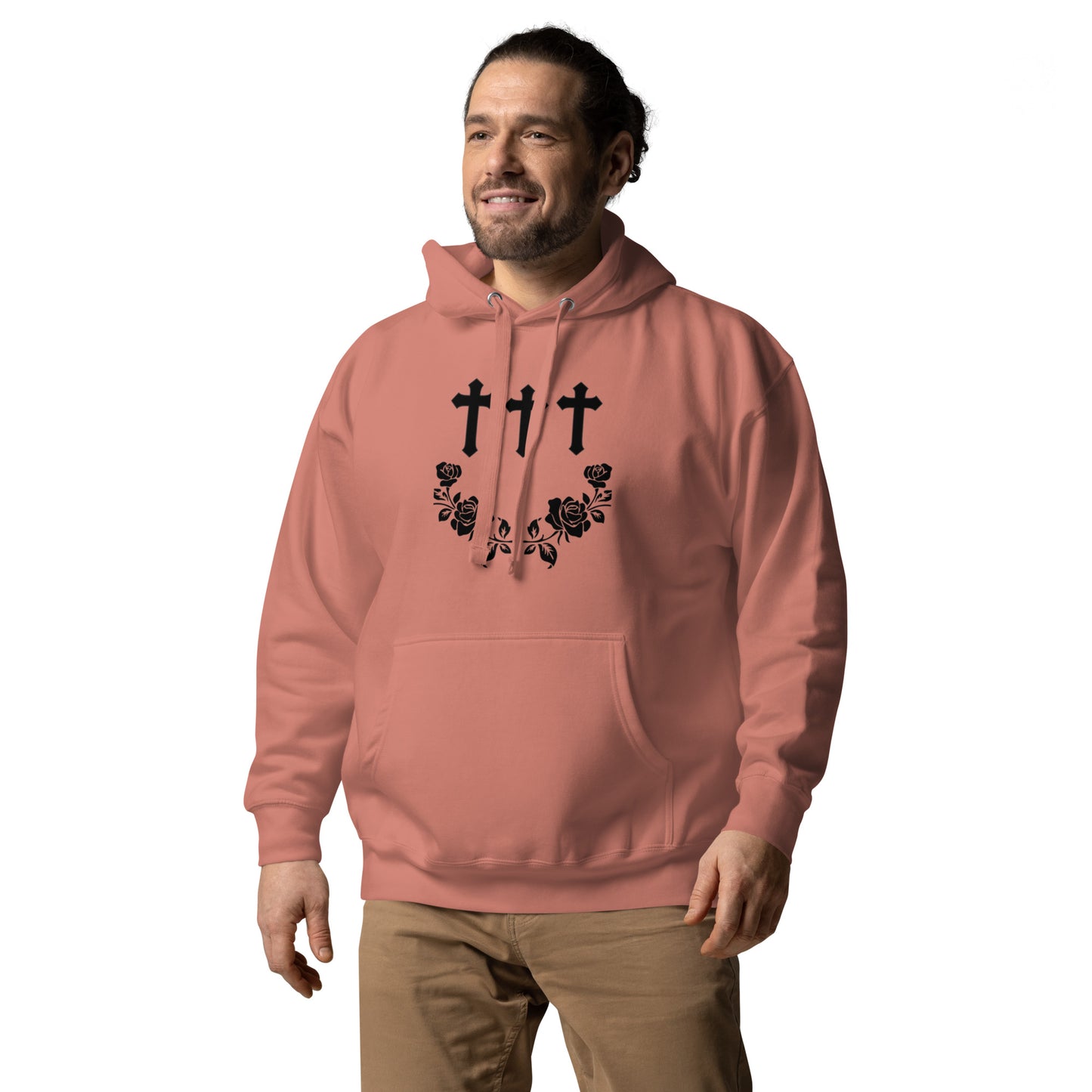 Cross and Rose Unisex Hoodie Davis Collection