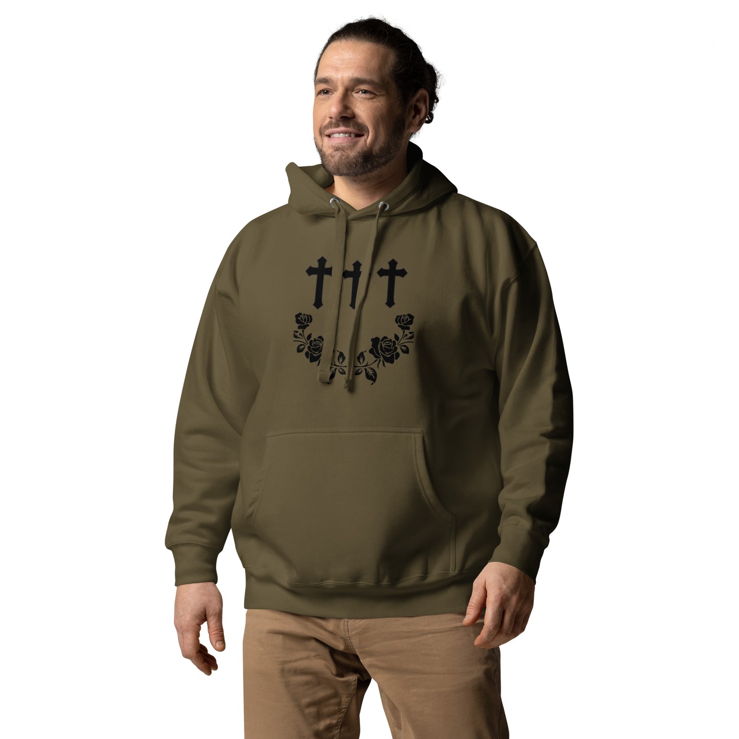 Cross and Rose Unisex Hoodie Davis Collection