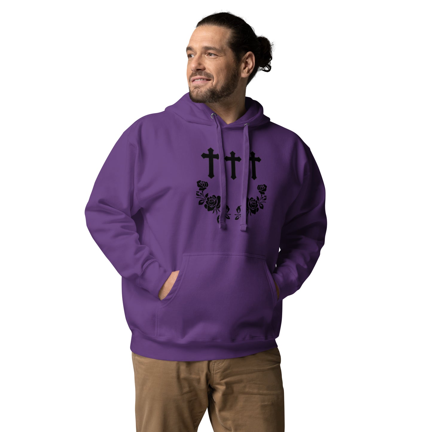 Cross and Rose Unisex Hoodie Davis Collection