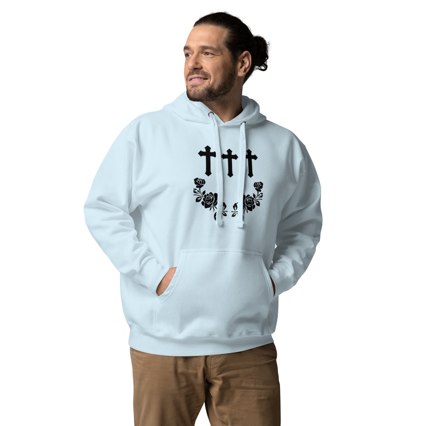 Cross and Rose Unisex Hoodie Davis Collection