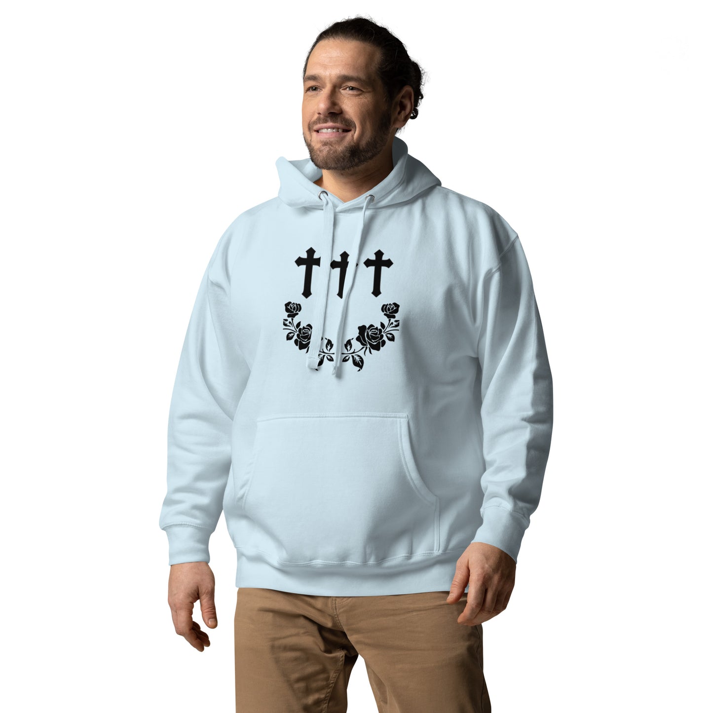 Cross and Rose Unisex Hoodie Davis Collection