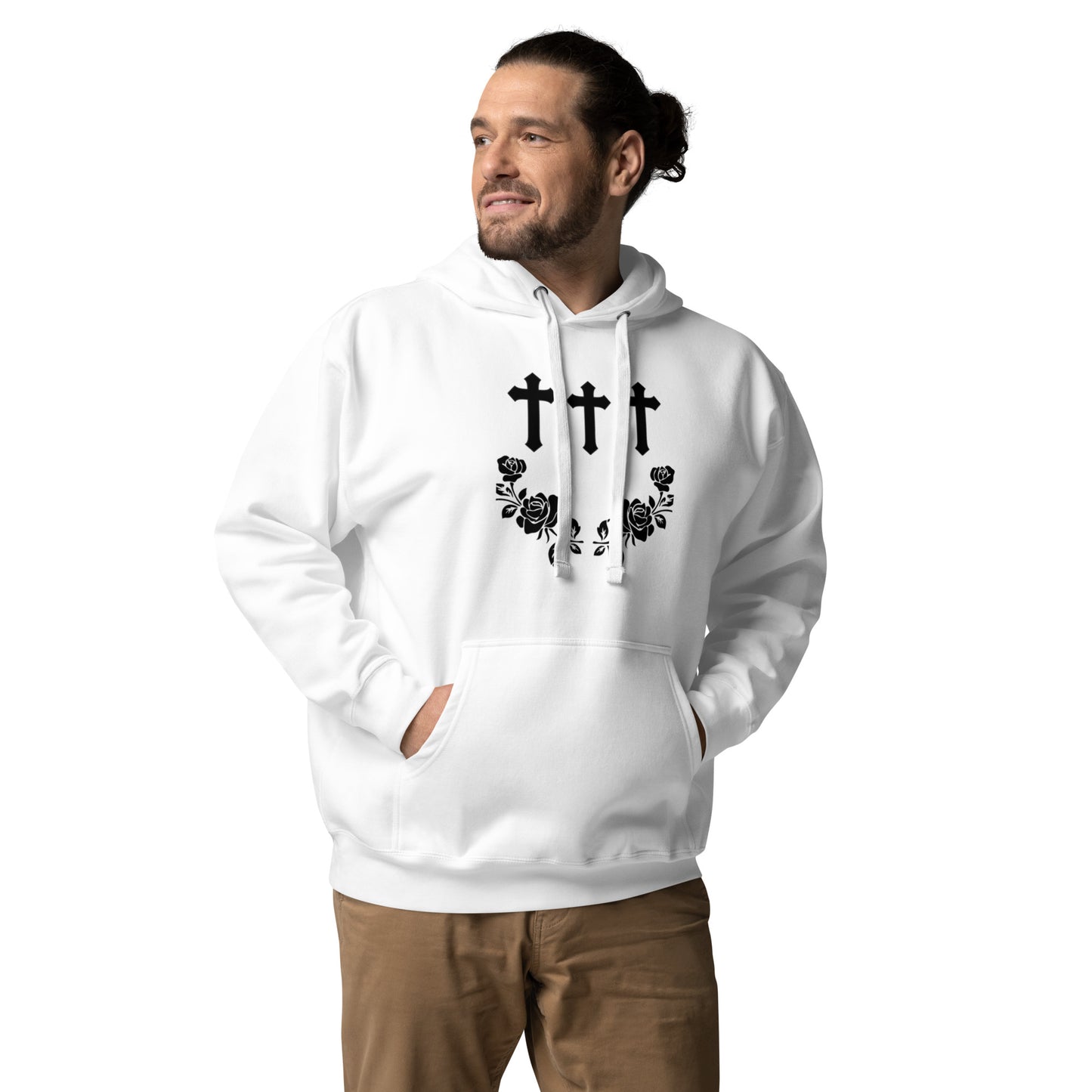 Cross and Rose Unisex Hoodie Davis Collection