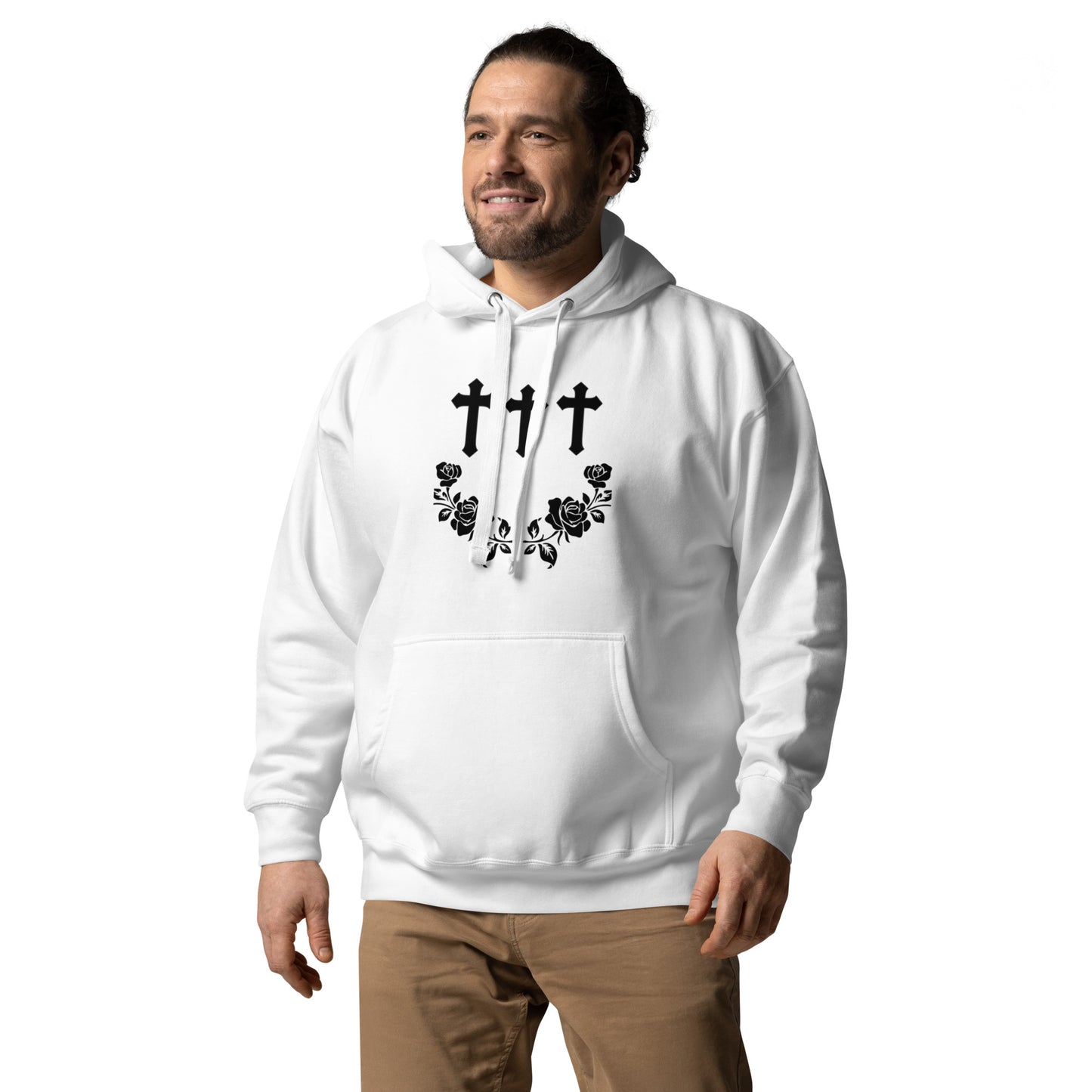 Cross and Rose Unisex Hoodie Davis Collection