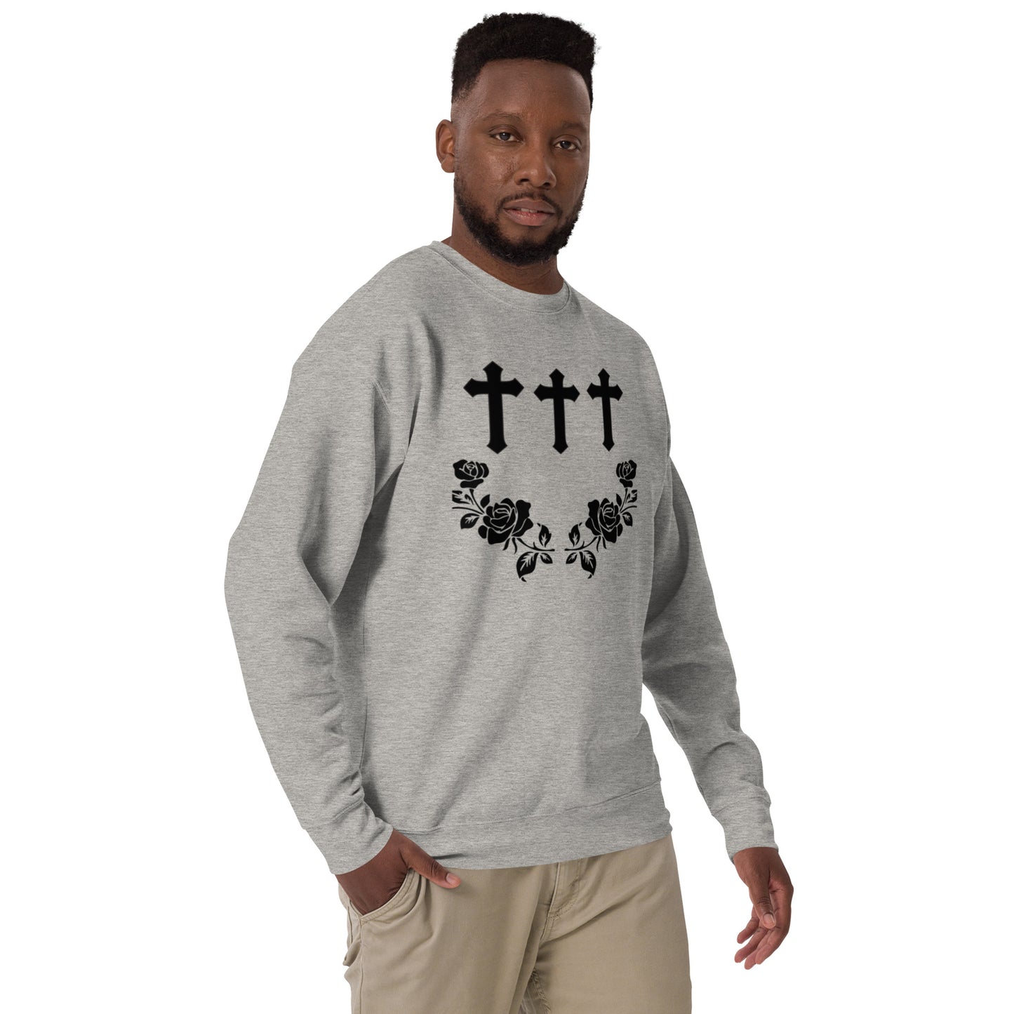 Cross and Rose Unisex Premium Sweatshirt Davis collection