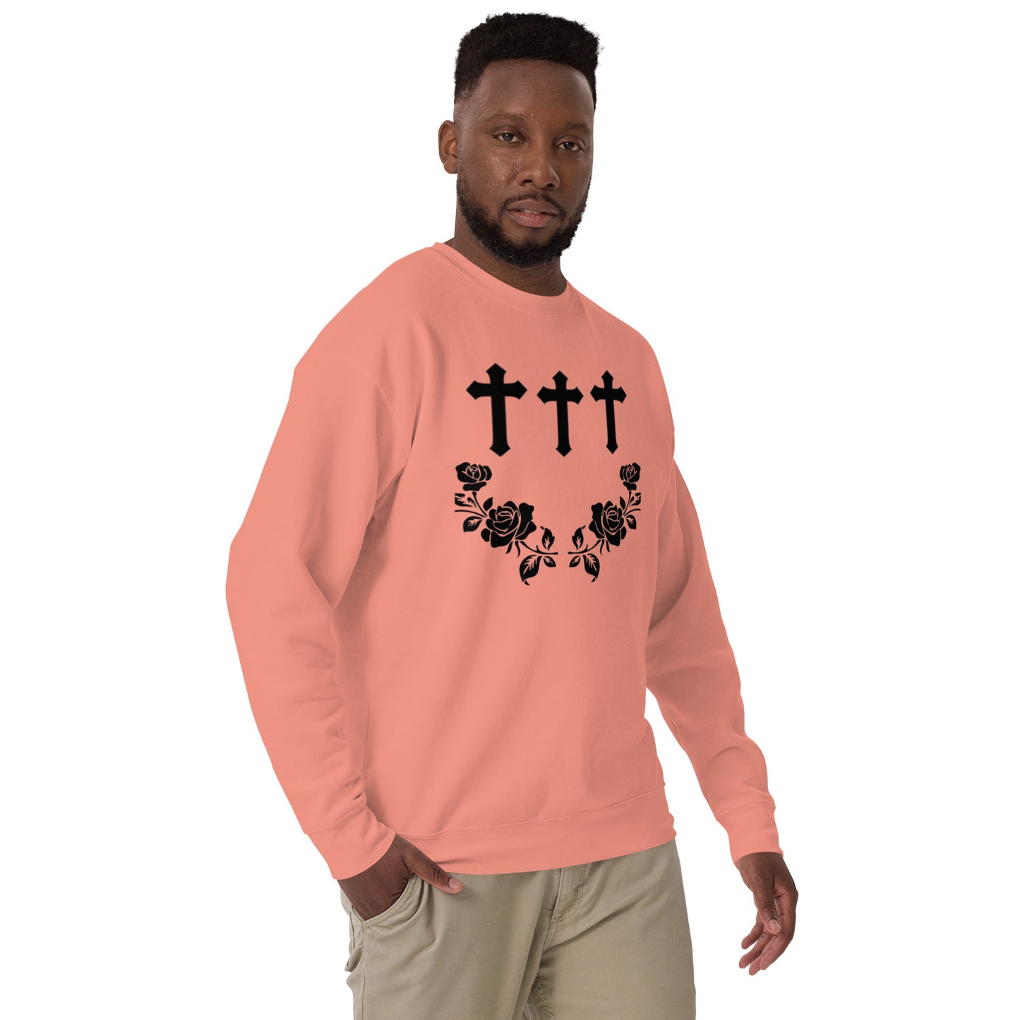 Cross and Rose Unisex Premium Sweatshirt Davis collection