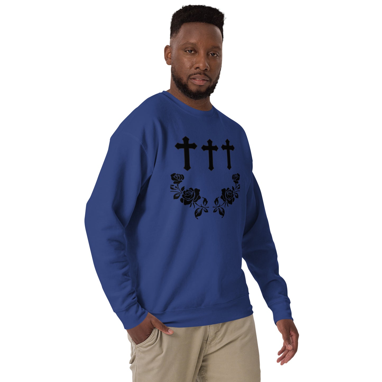 Cross and Rose Unisex Premium Sweatshirt Davis collection