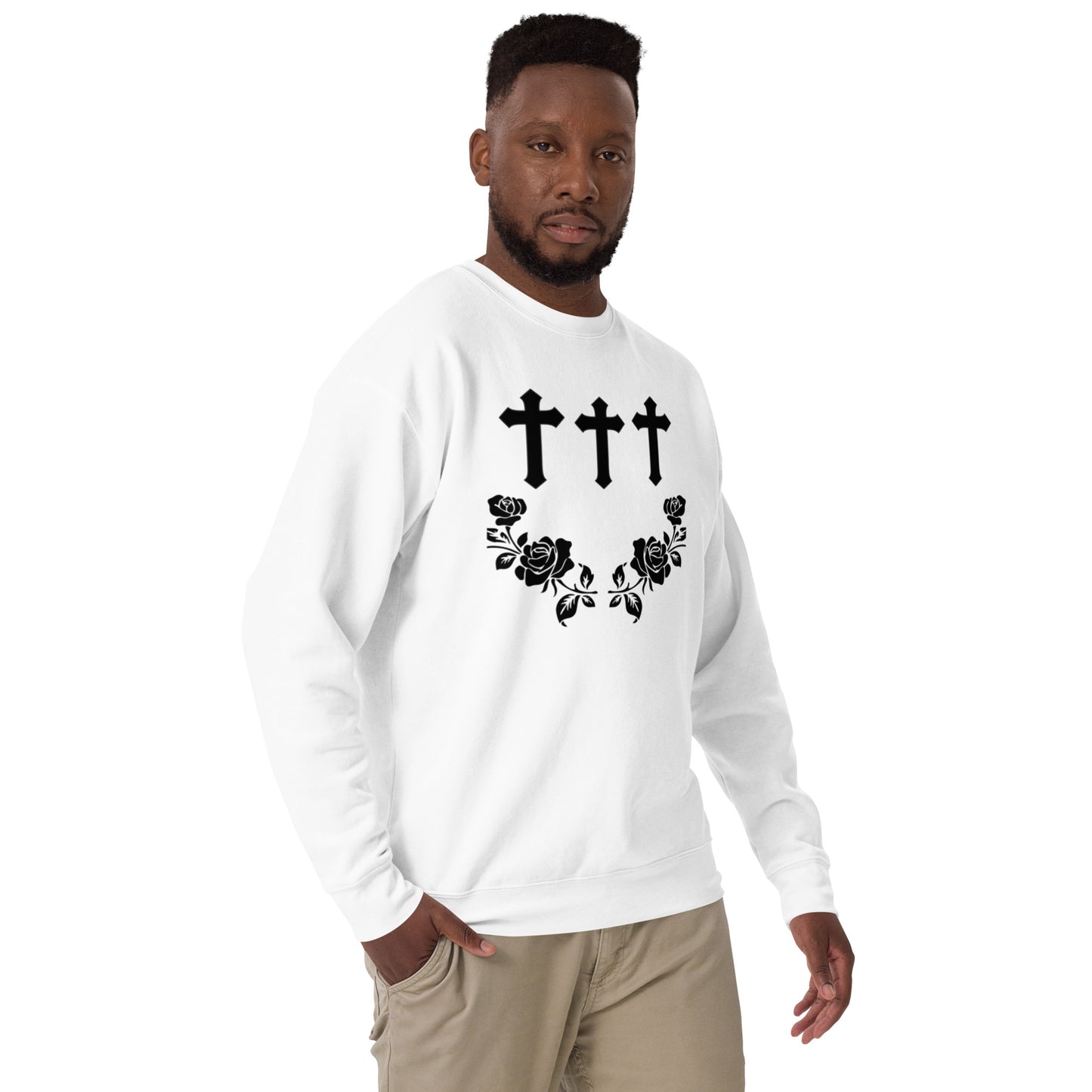 Cross and Rose Unisex Premium Sweatshirt Davis collection