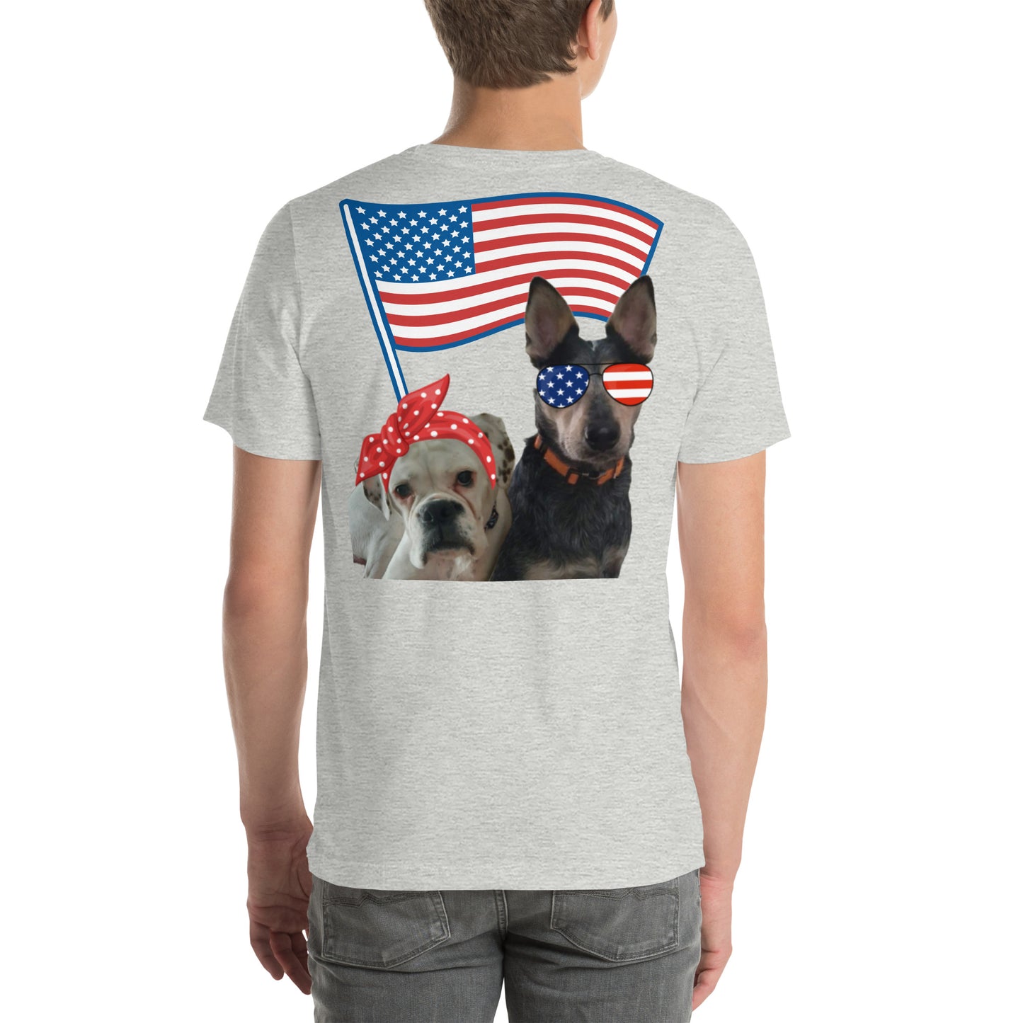 Roscoe and Ivy USA Unisex t-shirt front and back print