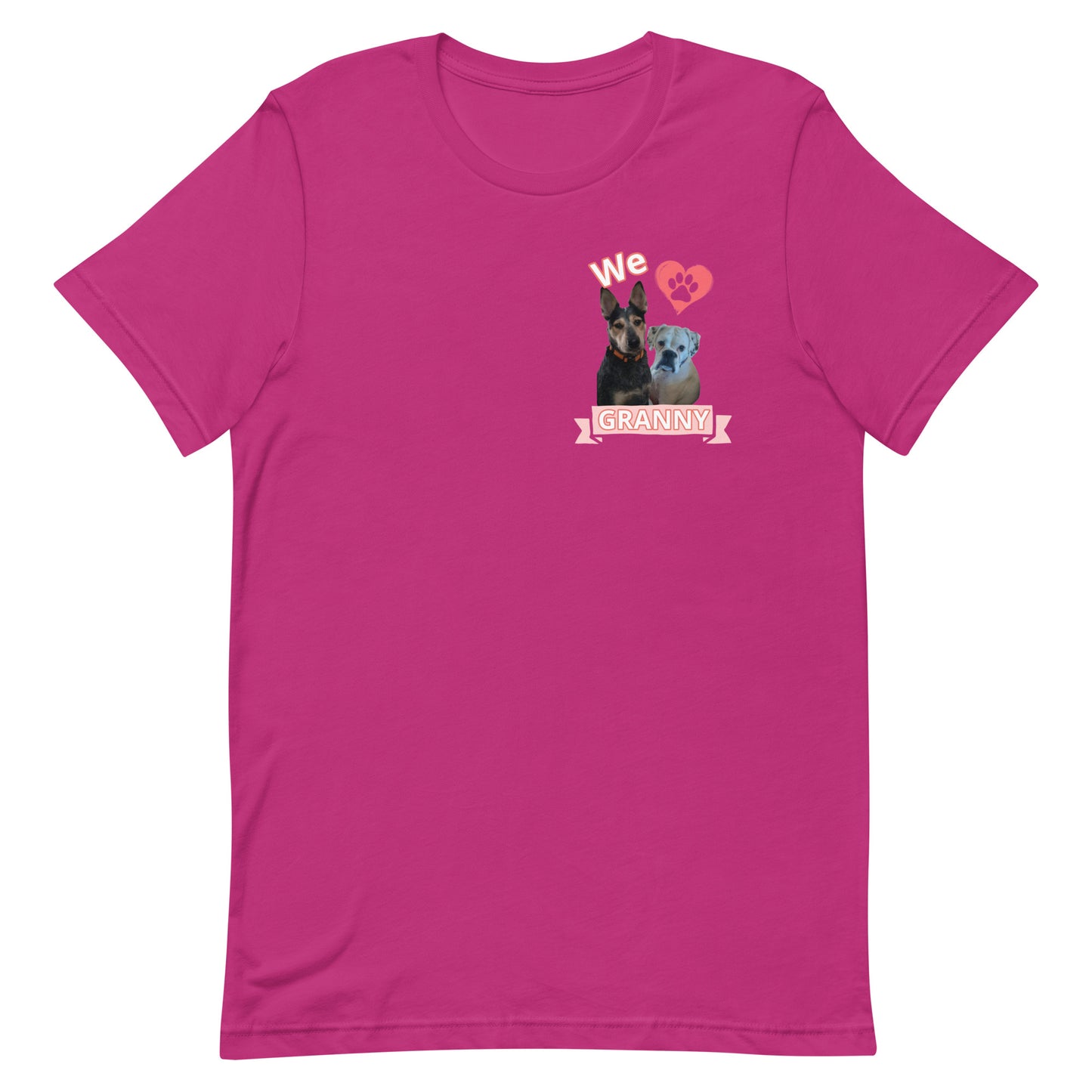 Roscoe and Ivy We love Granny Unisex t-shirt front and back