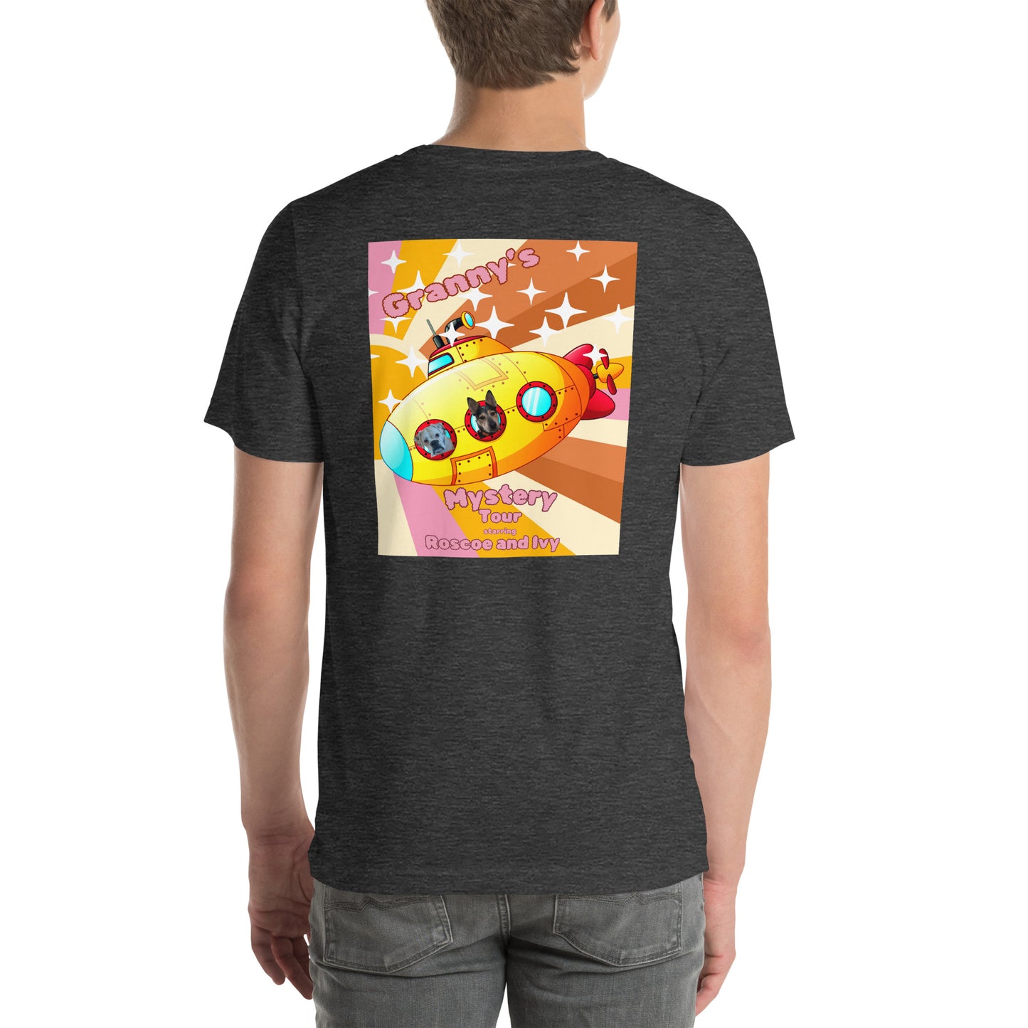 Granny's Tour with Roscoe and Ivy Unisex t-shirt