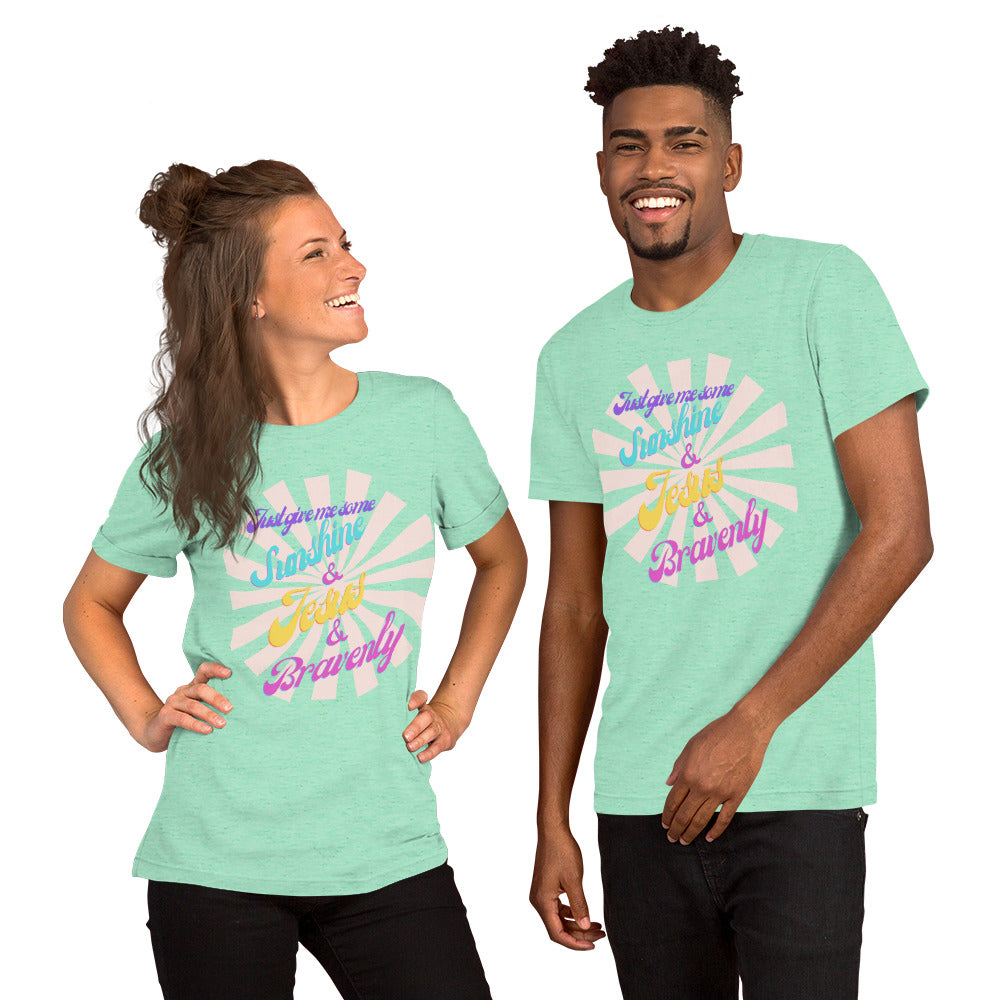 Sunshine Jesus and Bravenly Unisex t-shirt