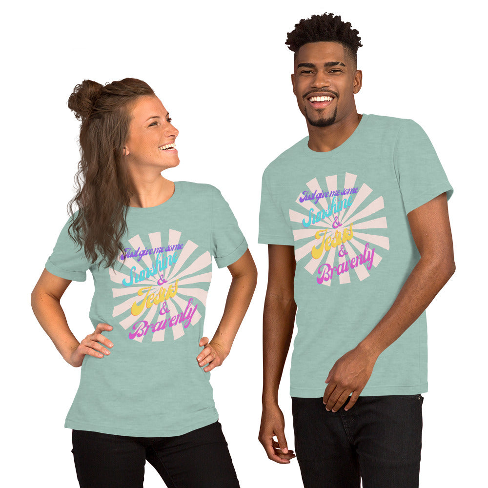 Sunshine Jesus and Bravenly Unisex t-shirt