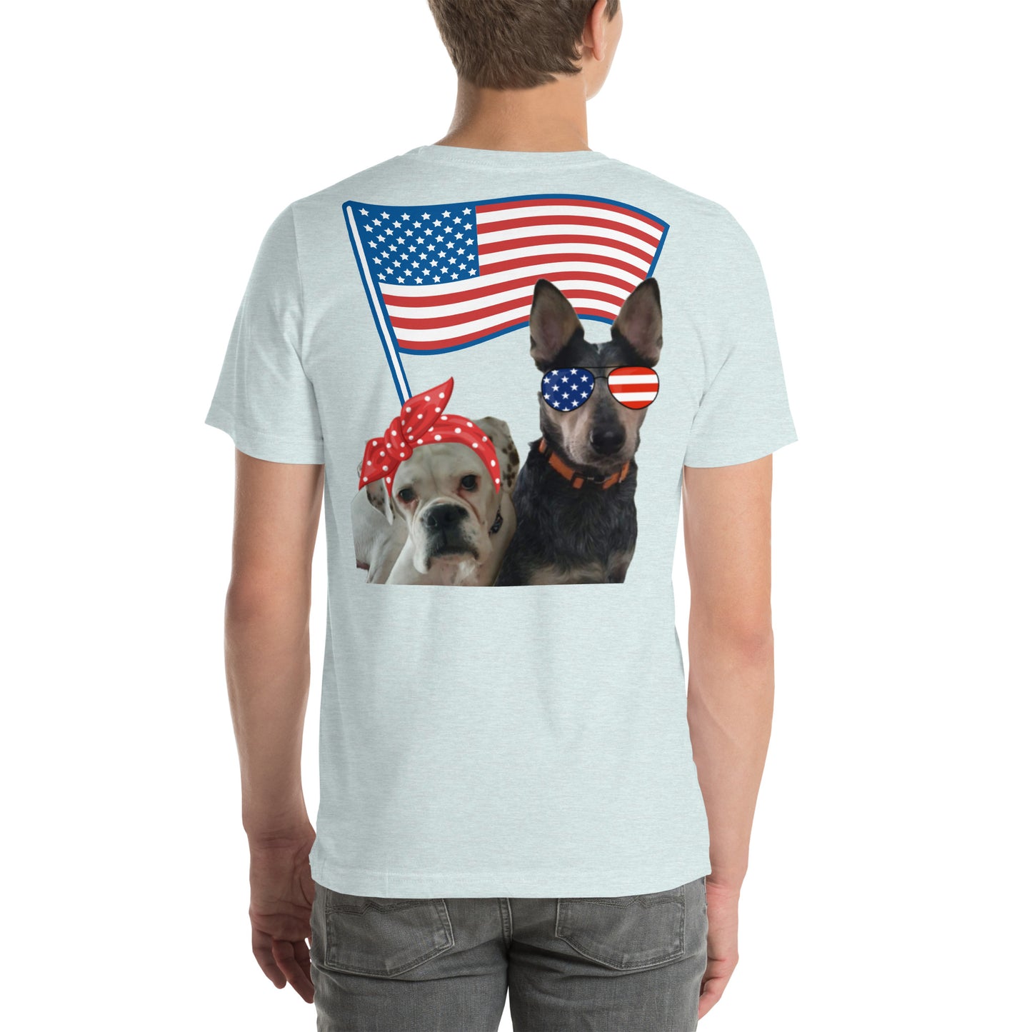 Roscoe and Ivy USA Unisex t-shirt front and back print