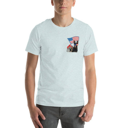 Roscoe and Ivy USA Unisex t-shirt front and back print