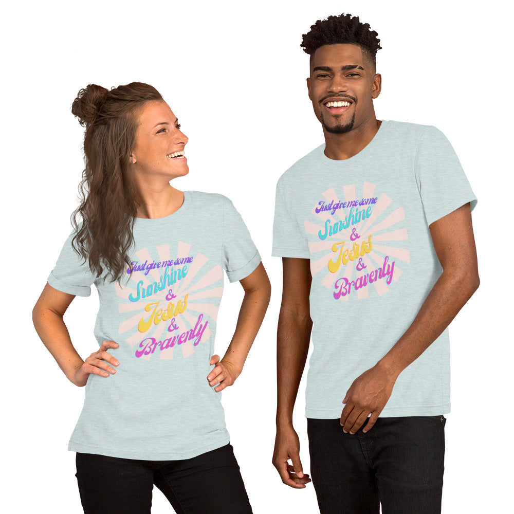 Sunshine Jesus and Bravenly Unisex t-shirt