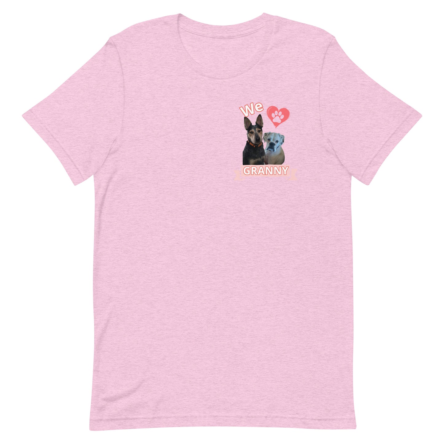 Roscoe and Ivy We love Granny Unisex t-shirt front and back