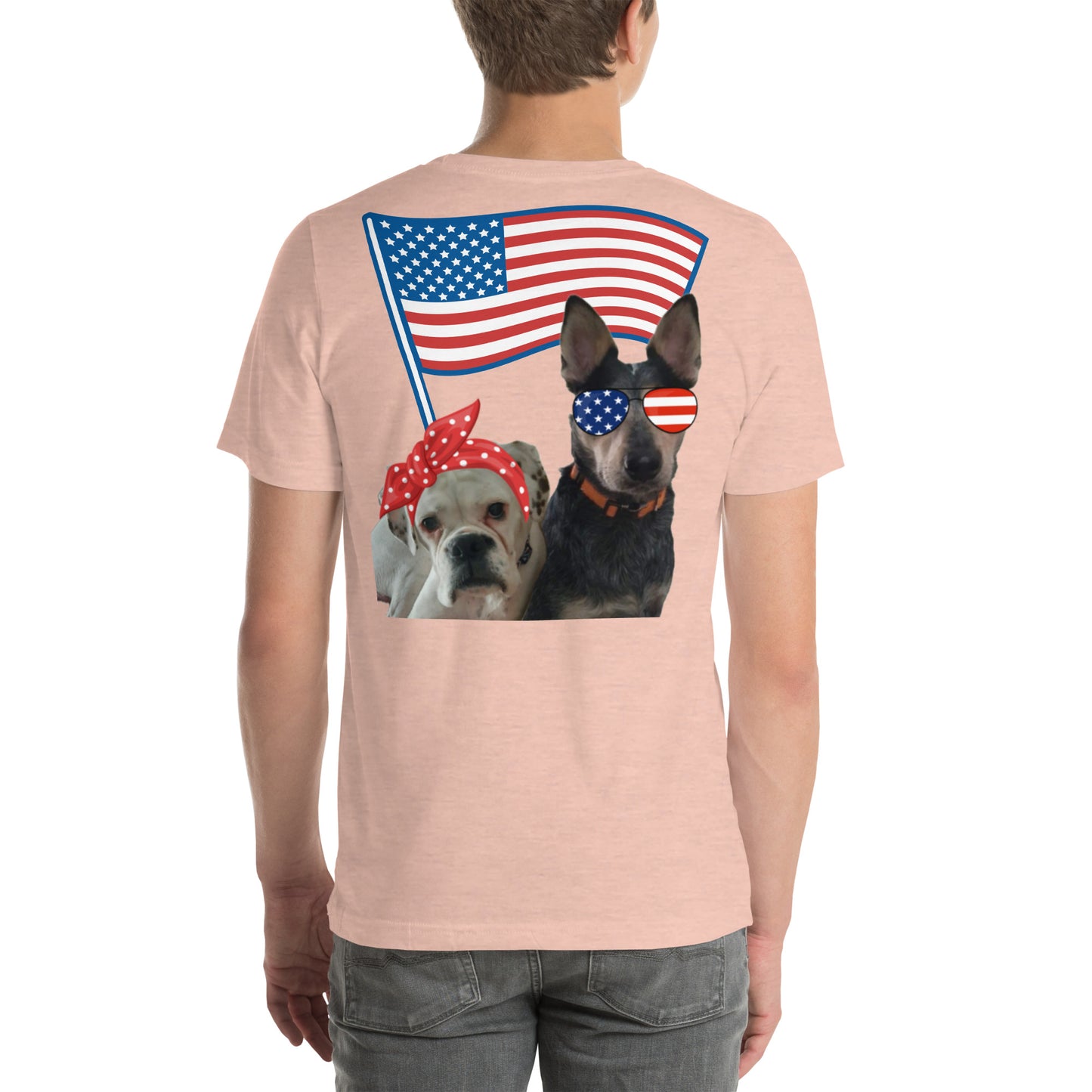 Roscoe and Ivy USA Unisex t-shirt front and back print