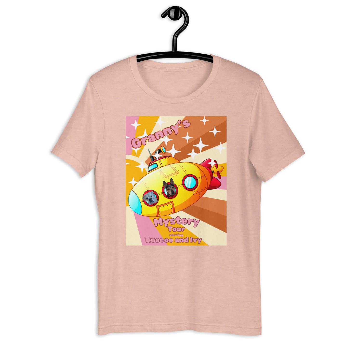 Granny's Tour with Roscoe and IvyUnisex t-shirt front only