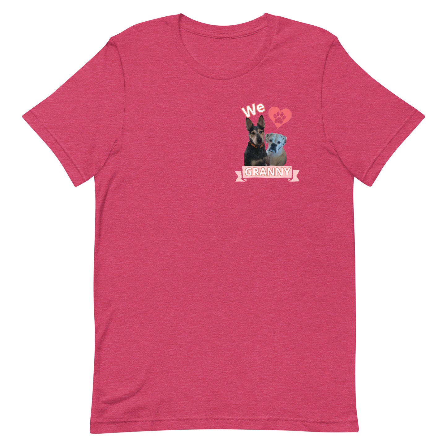 Roscoe and Ivy We love Granny Unisex t-shirt front and back