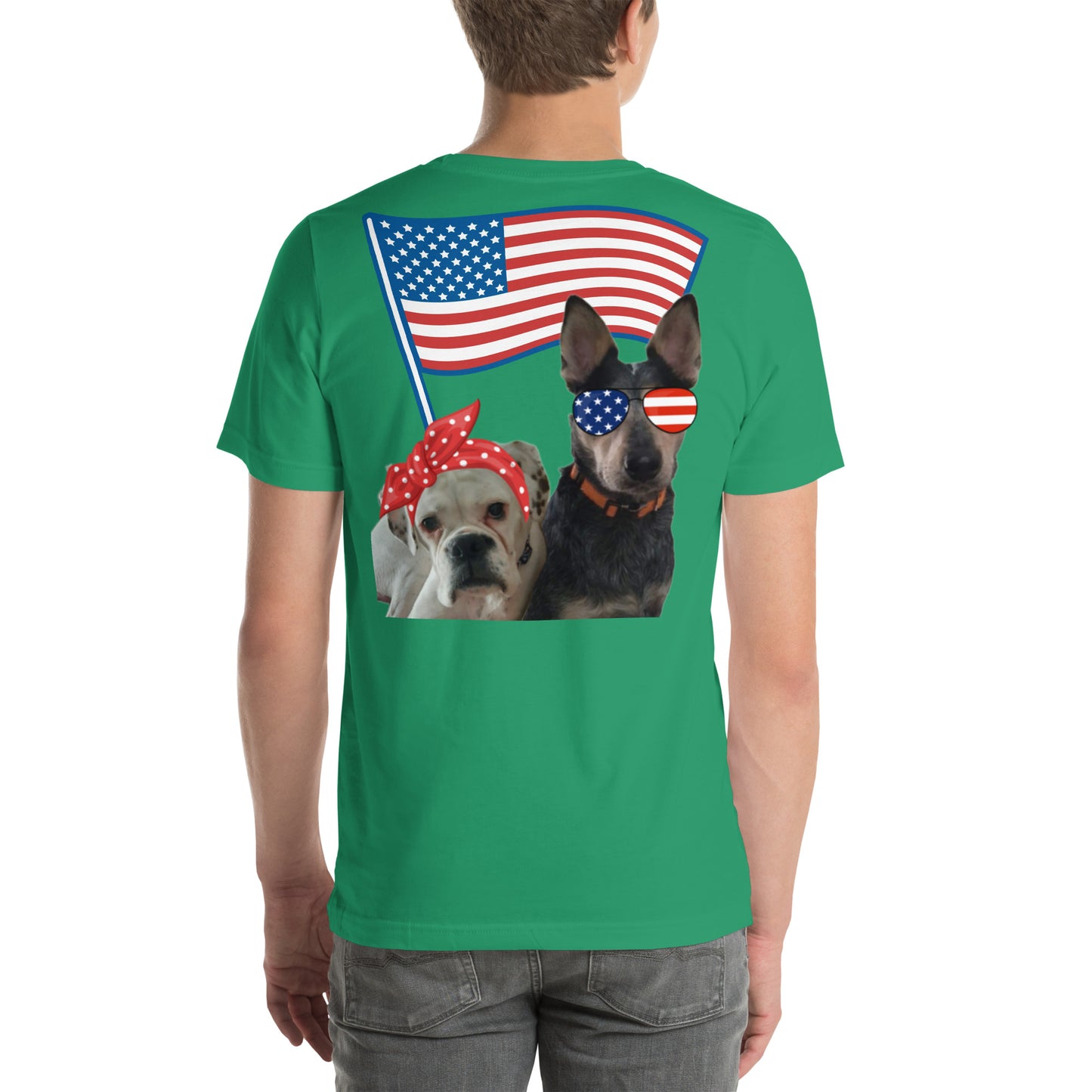 Roscoe and Ivy USA Unisex t-shirt front and back print