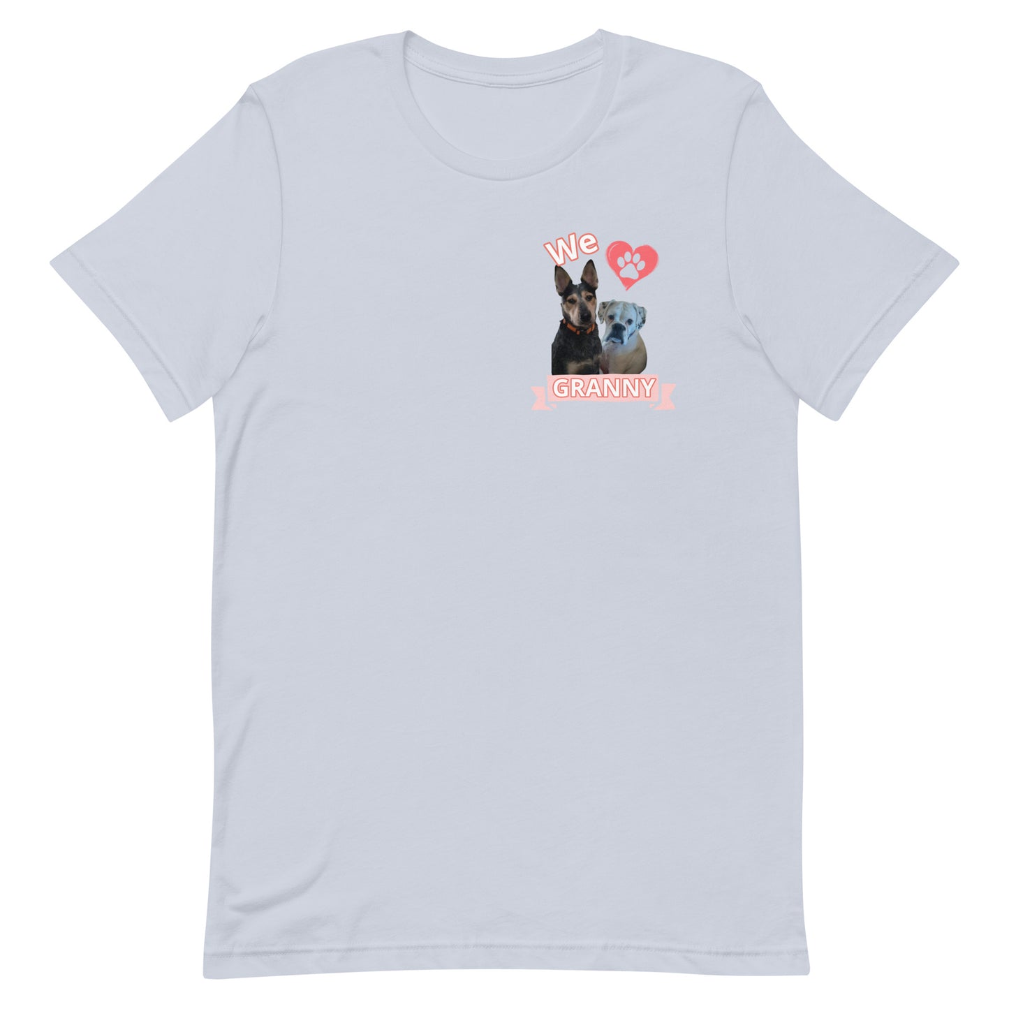 Roscoe and Ivy We love Granny Unisex t-shirt front and back