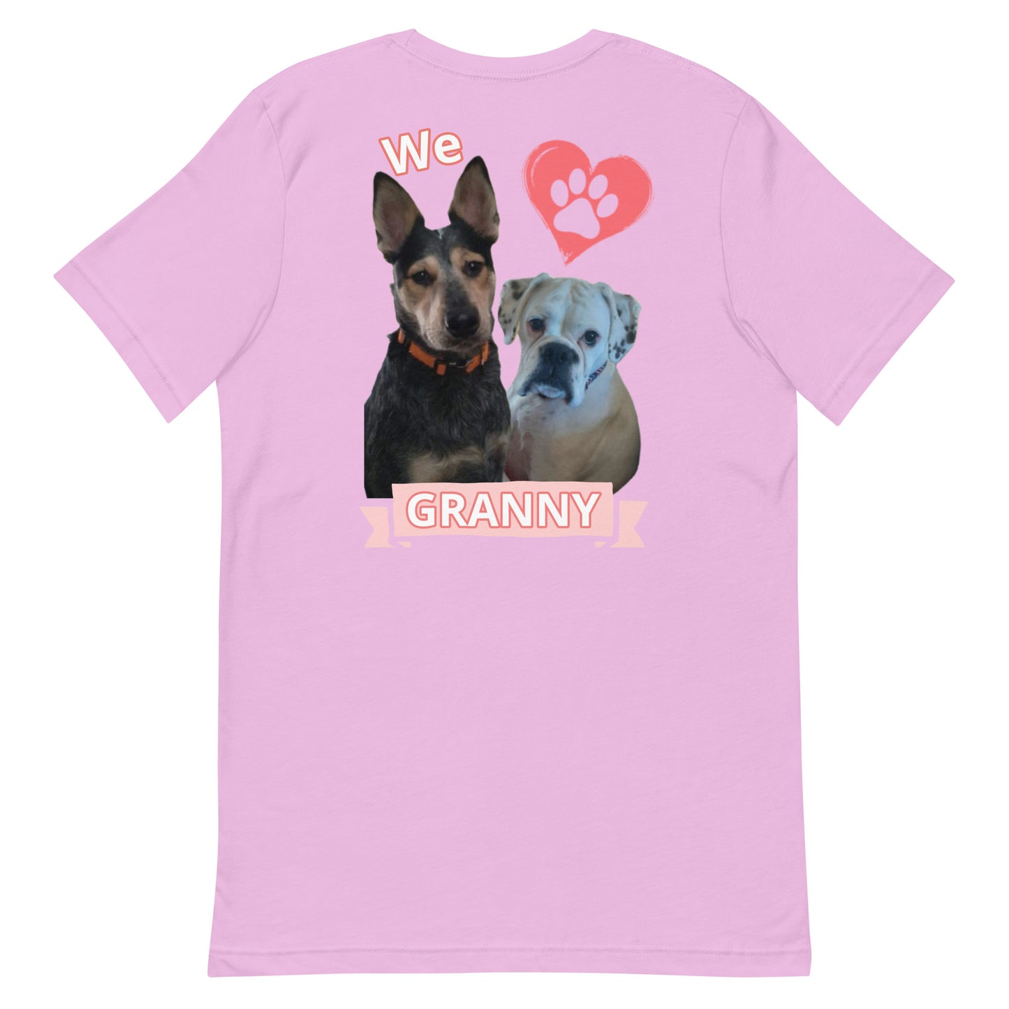 Roscoe and Ivy We love Granny Unisex t-shirt front and back