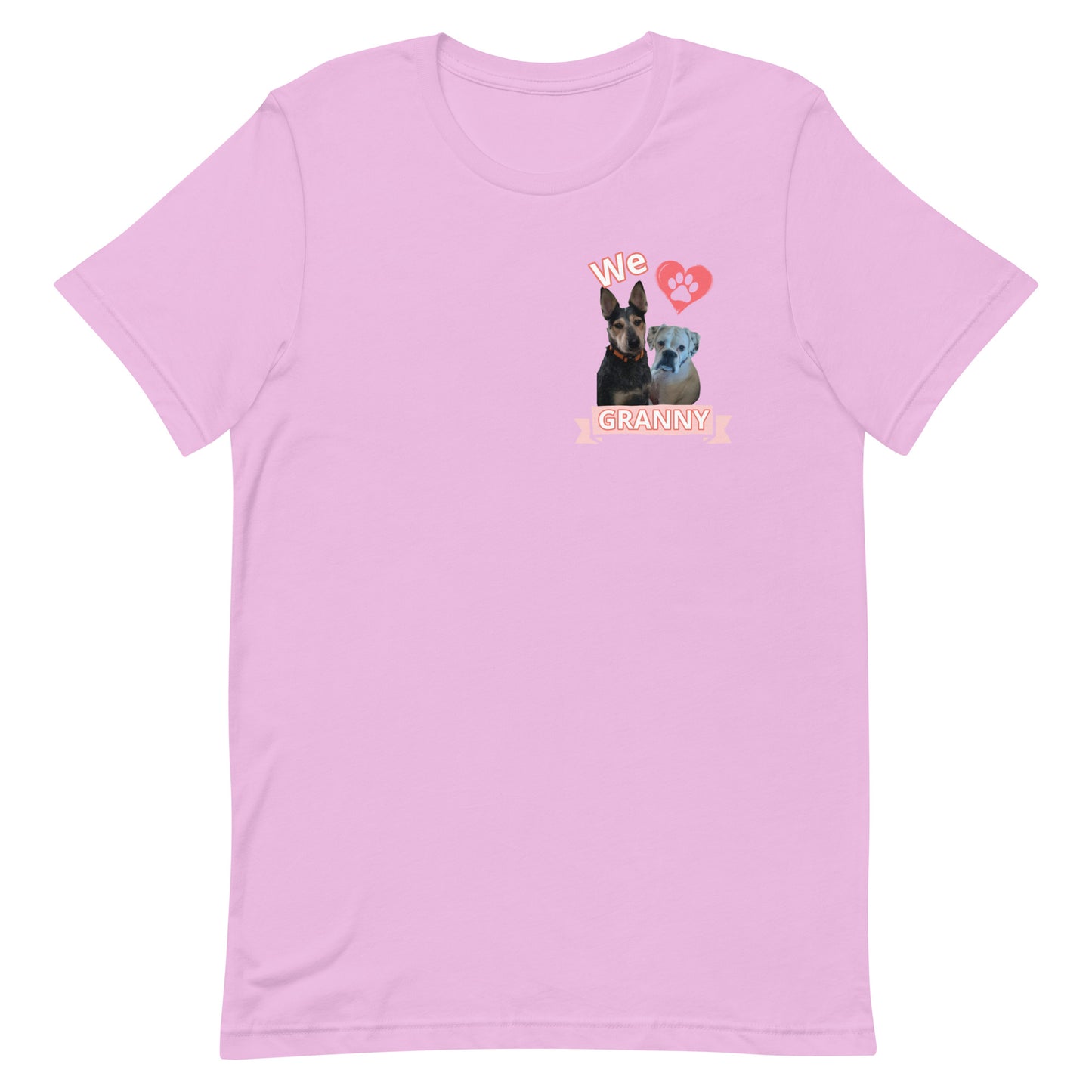 Roscoe and Ivy We love Granny Unisex t-shirt front and back