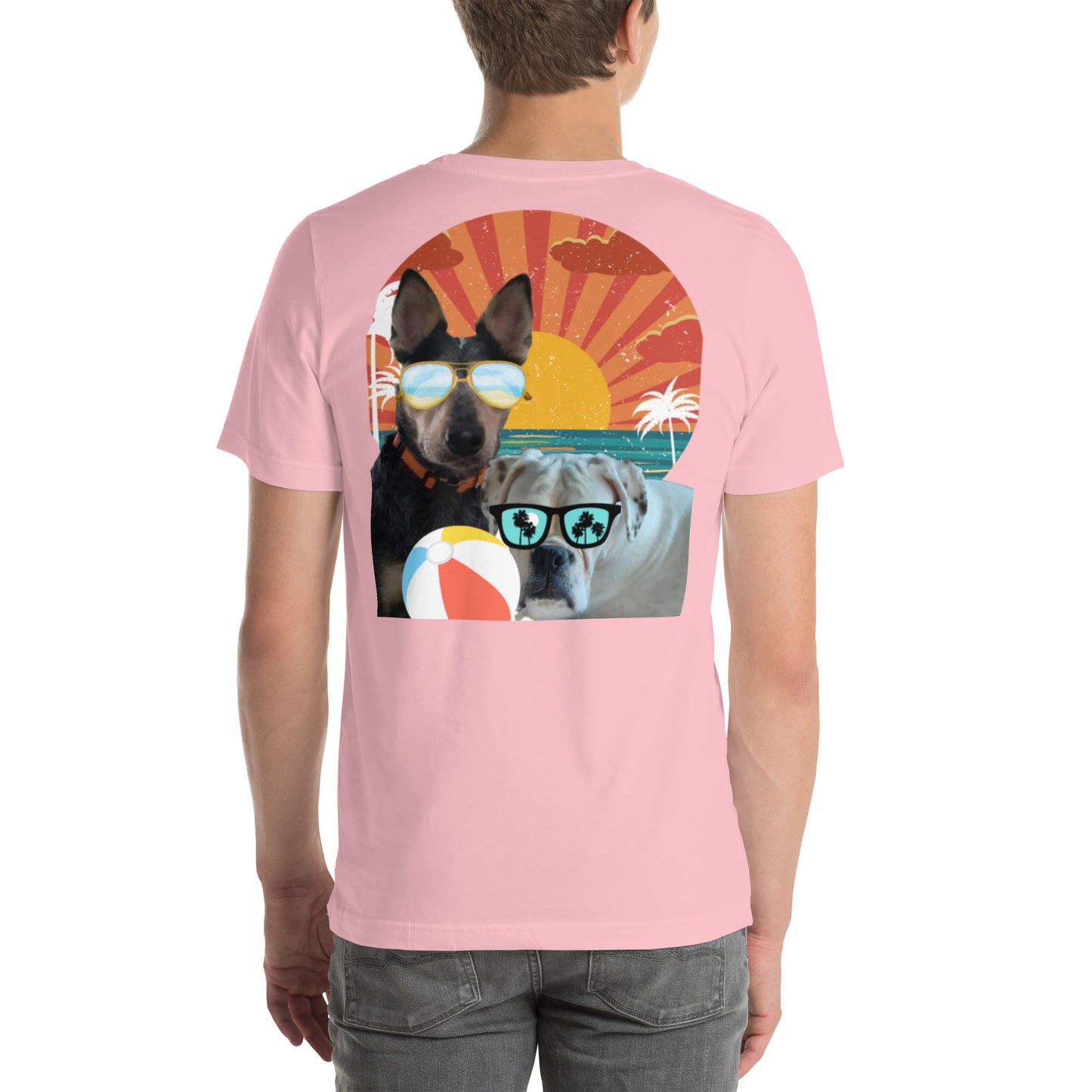 Roscoe and Ivy Beachin Unisex t-shirt front and back