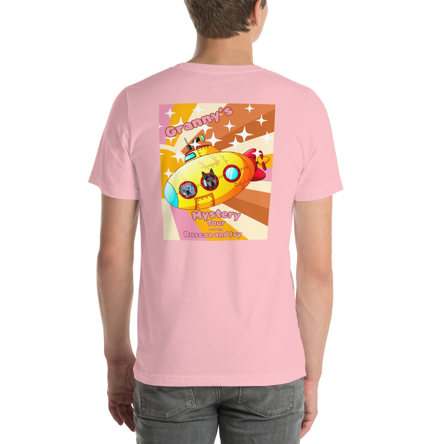 Granny's Tour with Roscoe and Ivy Unisex t-shirt