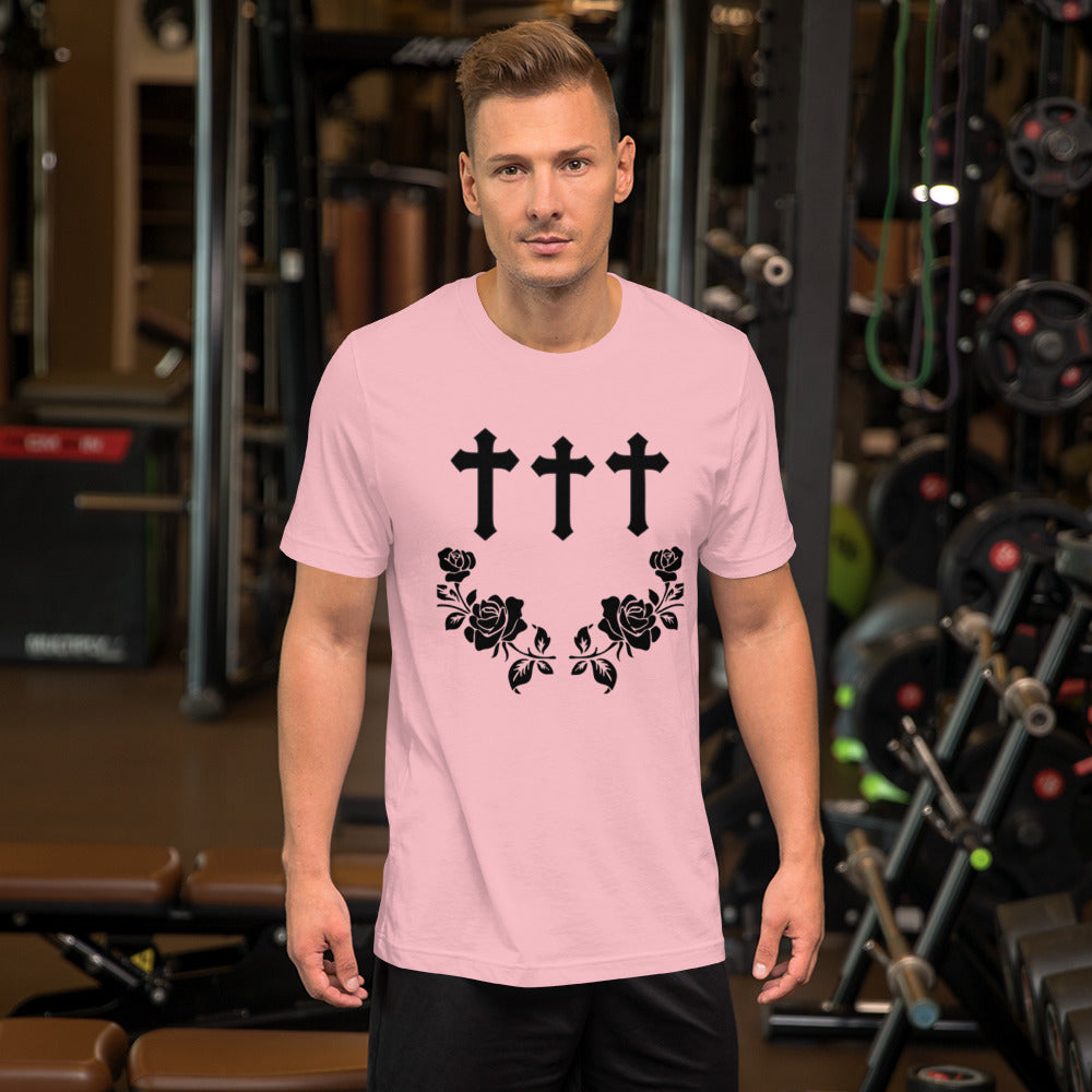 Cross and Rose Unisex t-shirt Davis collection