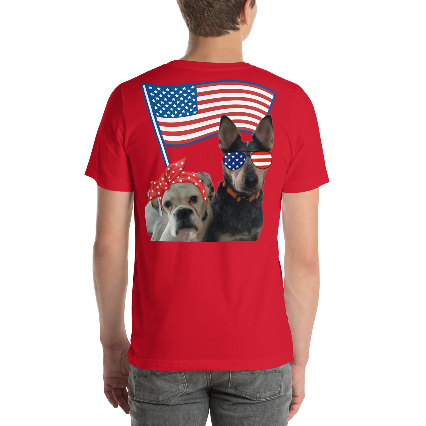 Roscoe and Ivy USA Unisex t-shirt front and back print