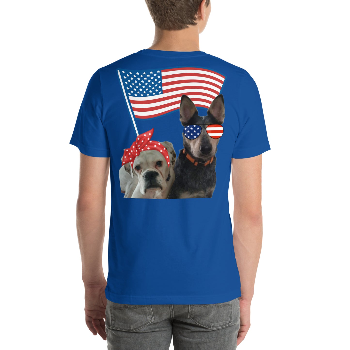 Roscoe and Ivy USA Unisex t-shirt front and back print