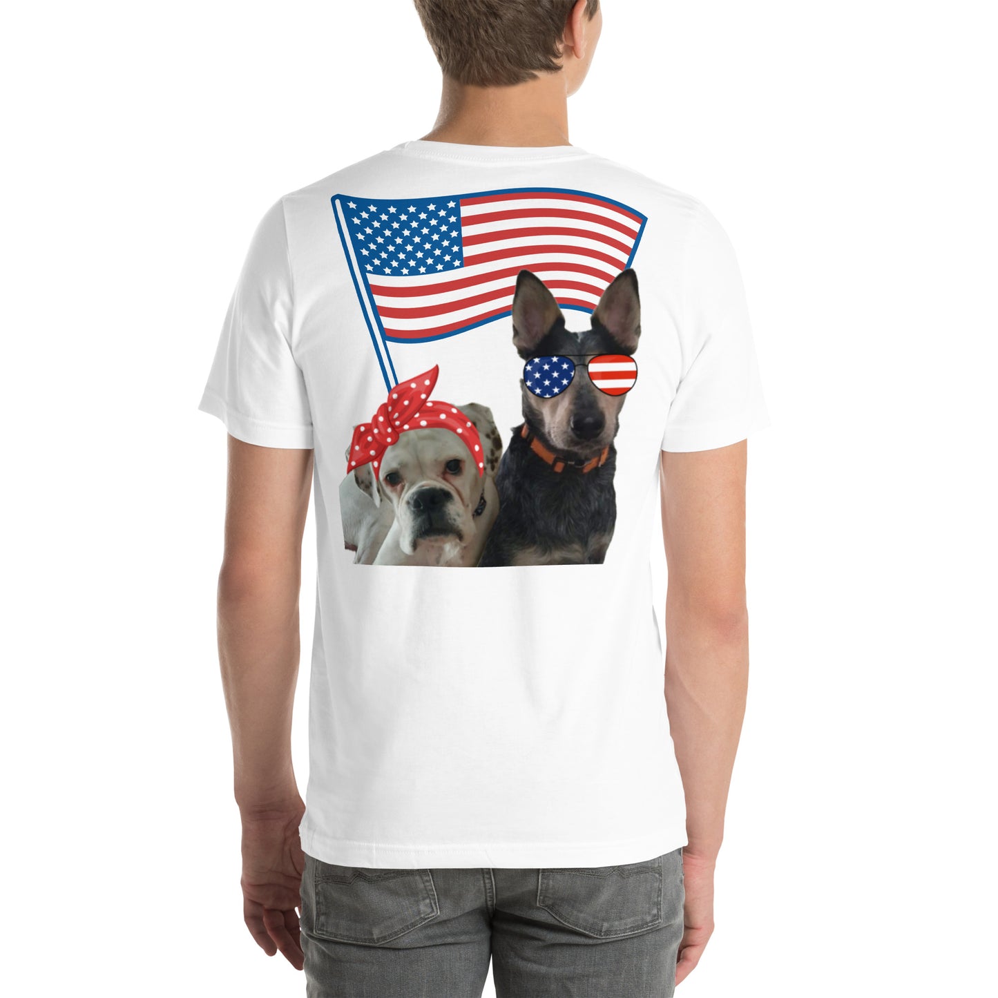 Roscoe and Ivy USA Unisex t-shirt front and back print