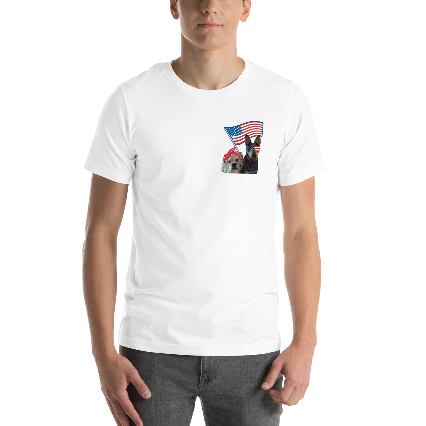 Roscoe and Ivy USA Unisex t-shirt front and back print