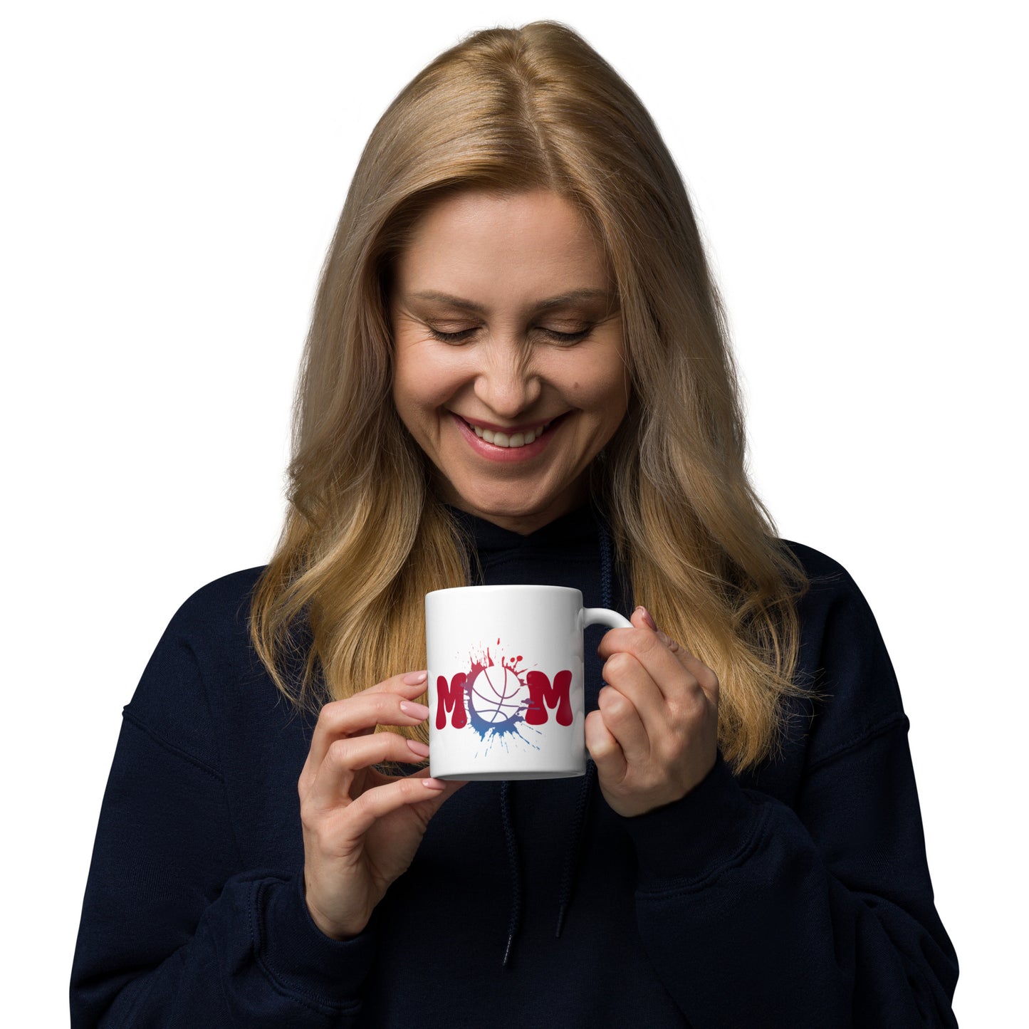 Basketball Mom White glossy mug ilmt